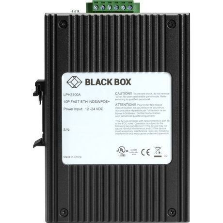 Black Box Industrial (8) 10/100/1000 PoE + (2) Gigabit Ethernet Switch — LPH3100A