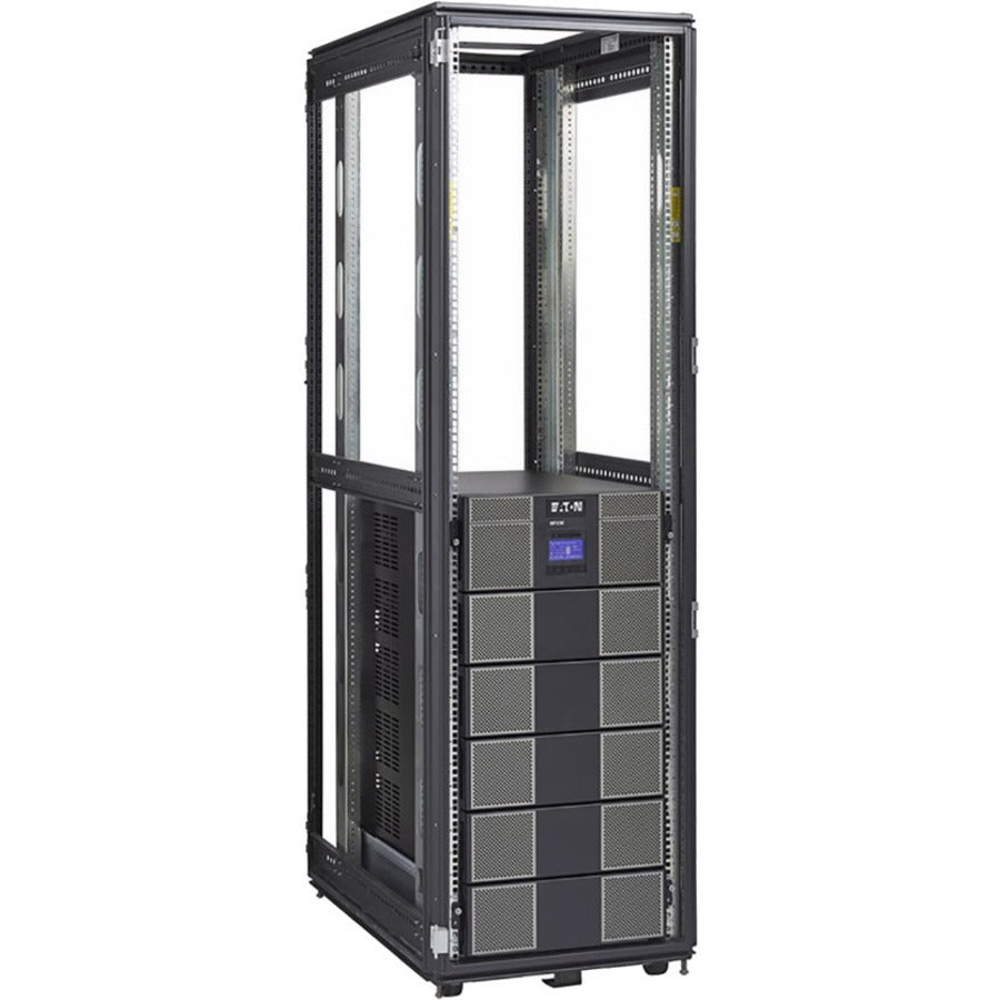 Eaton 9PXM 4-20kVA 208/240V N+1 Split-Phase Modular Scalable Online Double-Conversion UPS Cabinet, Hardwired Input / Output, Cybersecure Network Card Option, 21U, TAA — 9PXM12AAAAA