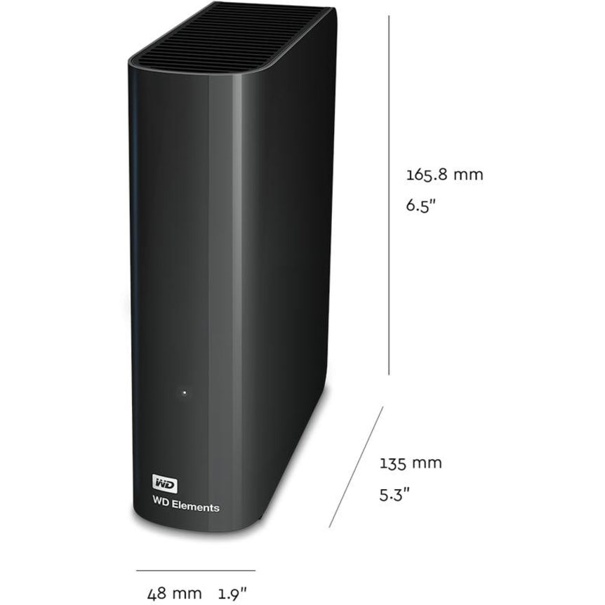 WD Elements 10 TB Hard Drive - External - Black — WDBWLG0100HBK-NESN