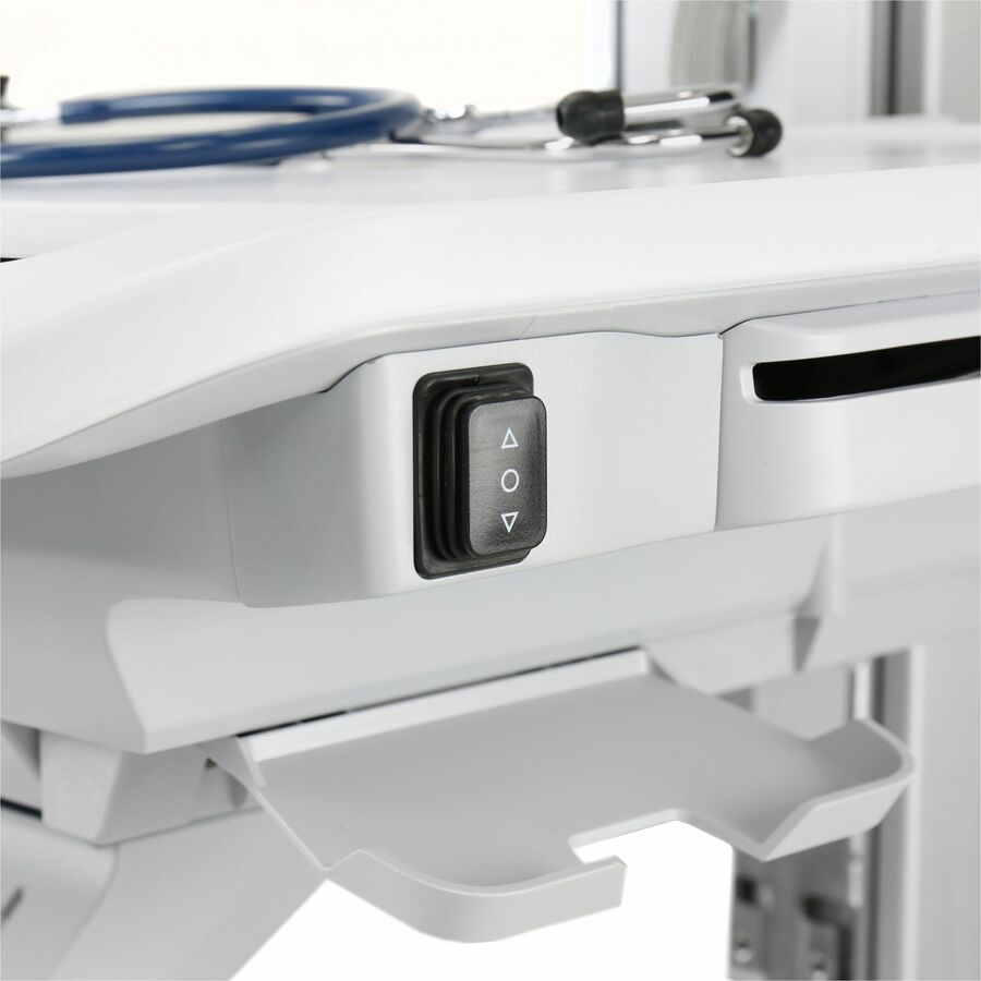 Ergotron StyleView Electric Lift Cart with Pivot, LiFe Powered, 1 Drawer (1x1) — SV44-2312-1