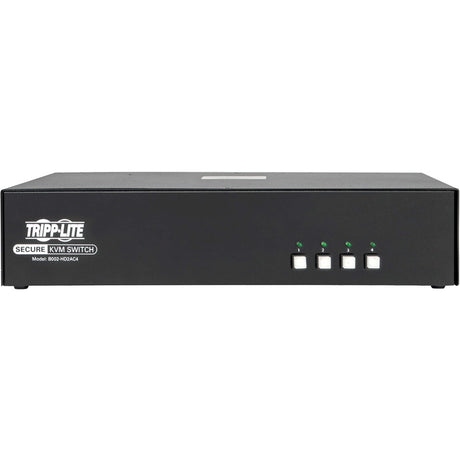 Tripp Lite by Eaton Secure KVM Switch, 4-Port, HDMI to DisplayPort, Dual Monitor, 4K, NIAP PP3.0 Certified, Audio, CAC, TAA — B002-HD2AC4