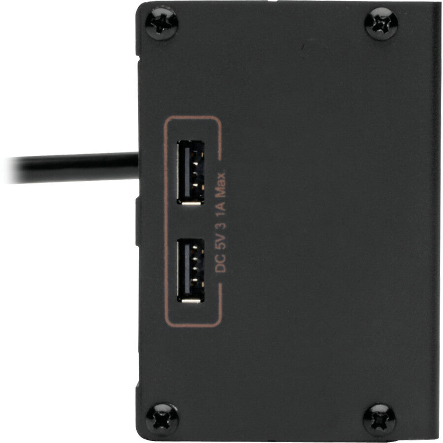 Tripp Lite by Eaton Isobar 4-Outlet Surge Protector, 8 ft. (2.43 m) Cord, Right-Angle Plug, 3330 Joules, 2 USB Ports, Metal Housing — IBAR4ULTRAUSBB