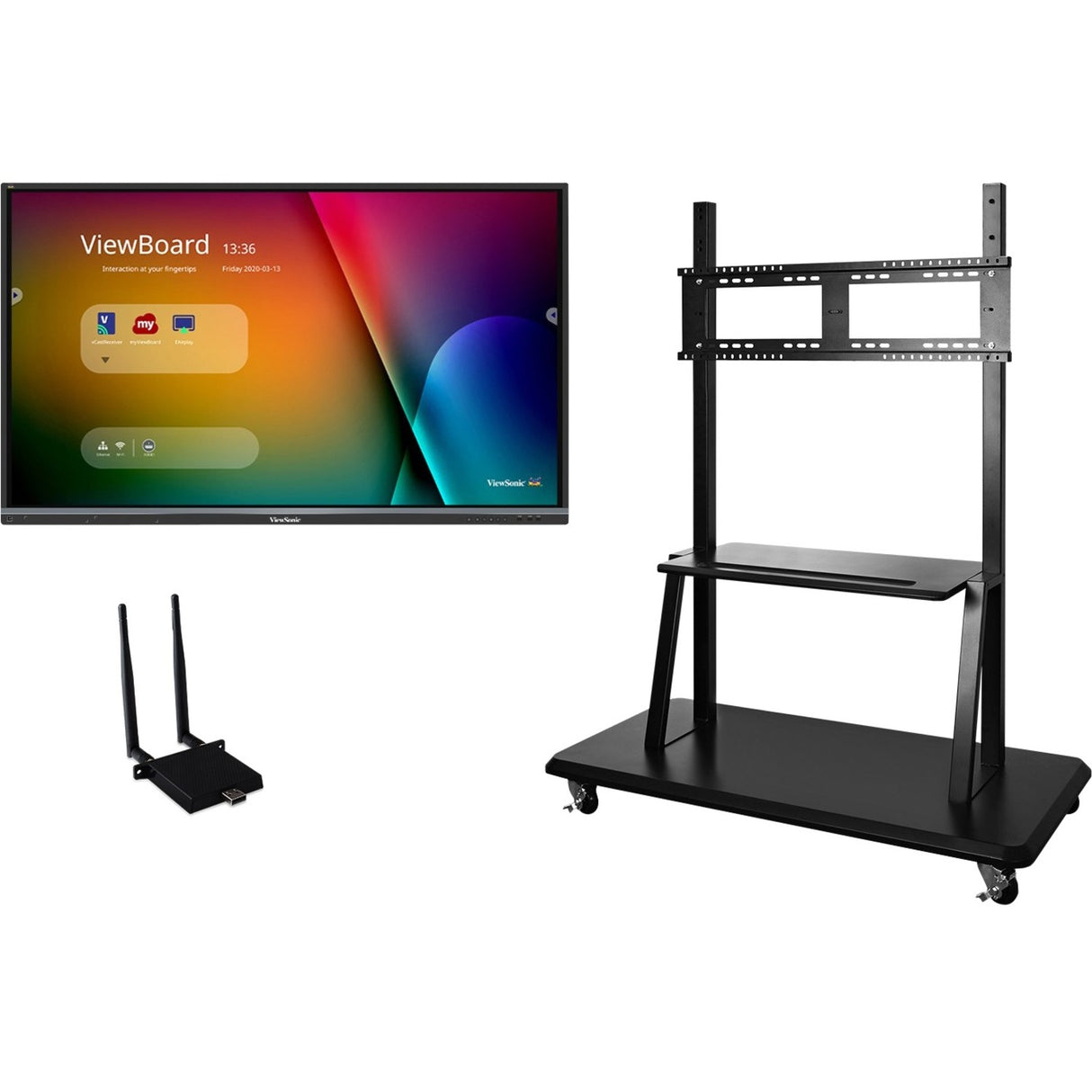 ViewSonic ViewBoard IFP5550-E2 - 4K Interactive Display with WiFi Adapter and Mobile Trolley Cart - 350 cd/m2 - 55" — IFP5550-E2