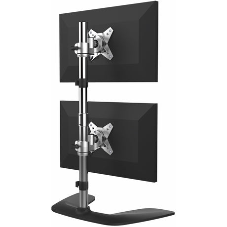 StarTech.com Vertical Dual Monitor Stand, Free Standing Height Adjustable Stacked Monitor Stand up to 27" (17.6lb/8kg) VESA Mount Displays — ARMDUOVS