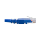 Eaton Tripp Lite Series Right-Angle Cat6 Gigabit Molded UTP Ethernet Cable (RJ45 Right-Angle M to RJ45 M), Blue, 1 ft. (0.31 m) — N204-001-BL-RA