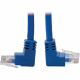 Tripp Lite by Eaton Up/Down-Angle Cat6 Gigabit Molded UTP Ethernet Cable (RJ45 Up-Angle M to RJ45 Down-Angle M), Blue, 1 ft. (0.31 m) — N204-001-BL-UD