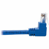 Tripp Lite by Eaton Up/Down-Angle Cat6 Gigabit Molded UTP Ethernet Cable (RJ45 Up-Angle M to RJ45 Down-Angle M), Blue, 1 ft. (0.31 m) — N204-001-BL-UD