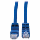 Tripp Lite by Eaton Up/Down-Angle Cat6 Gigabit Molded UTP Ethernet Cable (RJ45 Up-Angle M to RJ45 Down-Angle M), Blue, 1 ft. (0.31 m) — N204-001-BL-UD