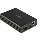 StarTech.com 10GbE Fiber Ethernet Media Converter 10GBASE-T- SFP to RJ45 Single Mode/Multimode Fiber to Copper Bridge 10Gbps Network — MCM10GSFP