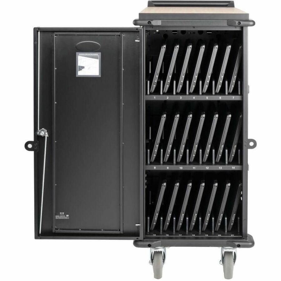 Tripp Lite by Eaton 21-Device AC Charging Cart for Laptops and Chromebooks - 120V, NEMA 5-15P, 10 ft. (3.05 m) Cord, Black — CSC21AC