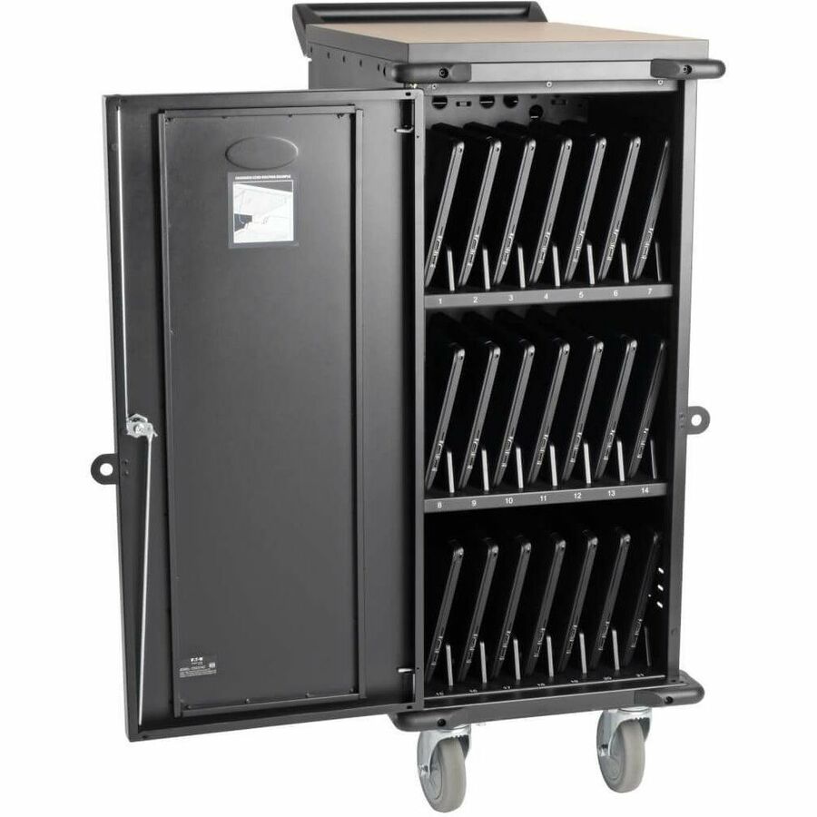 Tripp Lite by Eaton 21-Device AC Charging Cart for Laptops and Chromebooks - 120V, NEMA 5-15P, 10 ft. (3.05 m) Cord, Black — CSC21AC