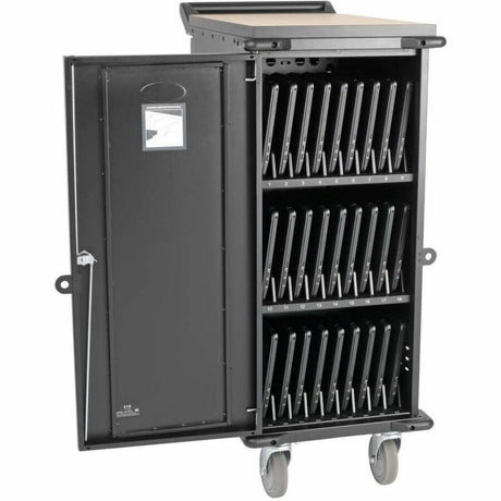 Tripp Lite by Eaton 27-Device AC Charging Cart for Laptops and Chromebooks - 120V, NEMA 5-15P, 10 ft. (3.05 m) Cord, Black — CSC27AC