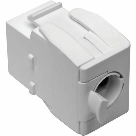Tripp Lite by Eaton Keystone Jack Cat6/Cat5e, RJ45, Shuttered, Dust Cap - Toolless, PoE/PoE+ Compliant, White, TAA — N238-001-GY-TF