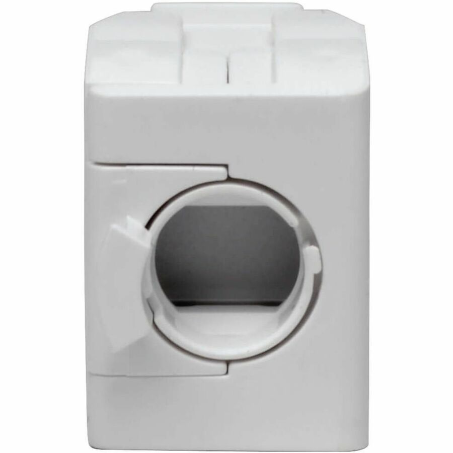 Tripp Lite by Eaton Keystone Jack Cat6/Cat5e, RJ45, Shuttered, Dust Cap - Toolless, PoE/PoE+ Compliant, White, TAA — N238-001-GY-TF