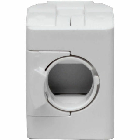 Tripp Lite by Eaton Keystone Jack Cat6/Cat5e, RJ45, Shuttered, Dust Cap - Toolless, PoE/PoE+ Compliant, White, TAA — N238-001-GY-TF