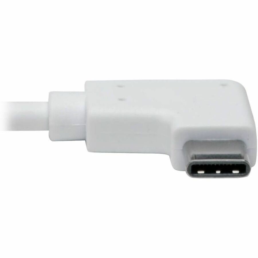 Eaton Tripp Lite Series USB-C to Gigabit Network Adapter with Right Angle USB-C, Thunderbolt 3 Compatibility - White — U436-06N-GBW-RA