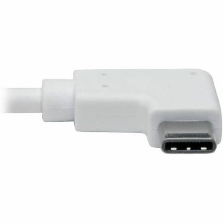 Eaton Tripp Lite Series USB-C to Gigabit Network Adapter with Right Angle USB-C, Thunderbolt 3 Compatibility - White — U436-06N-GBW-RA