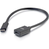 C2G 1ft USB C Extension Cable - USB C to USB C Extension Cable - USB 3.1 Gen 2 - 10Gbps - M/F — 28657