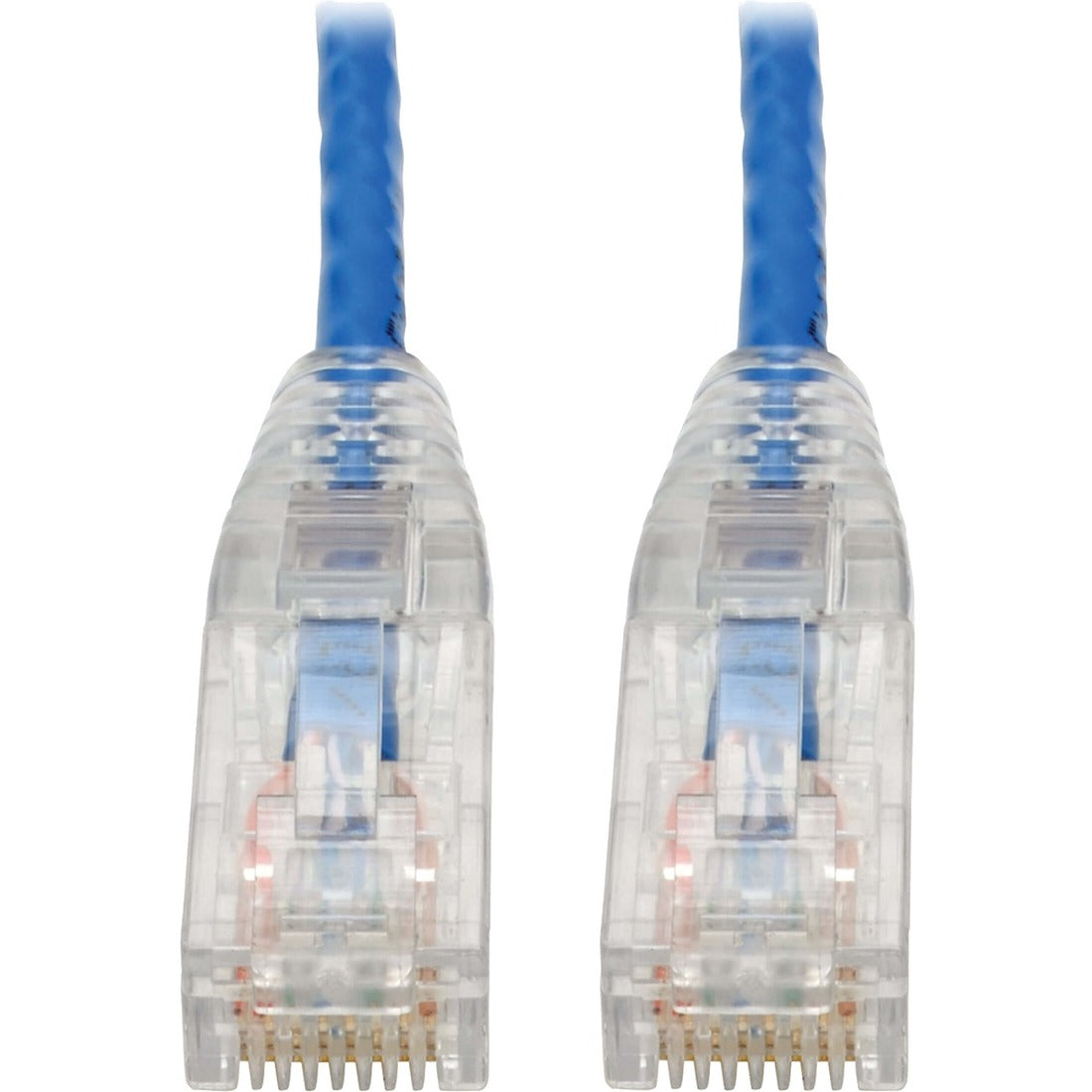 Eaton Tripp Lite Series Cat6 Gigabit Snagless Slim UTP Ethernet Cable (RJ45 M/M), PoE, Blue, 8-in. (20.32 cm) — N201-S8N-BL
