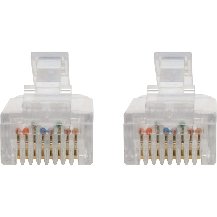Eaton Tripp Lite Series Cat6 Gigabit Snagless Slim UTP Ethernet Cable (RJ45 M/M), PoE, Blue, 8-in. (20.32 cm) — N201-S8N-BL