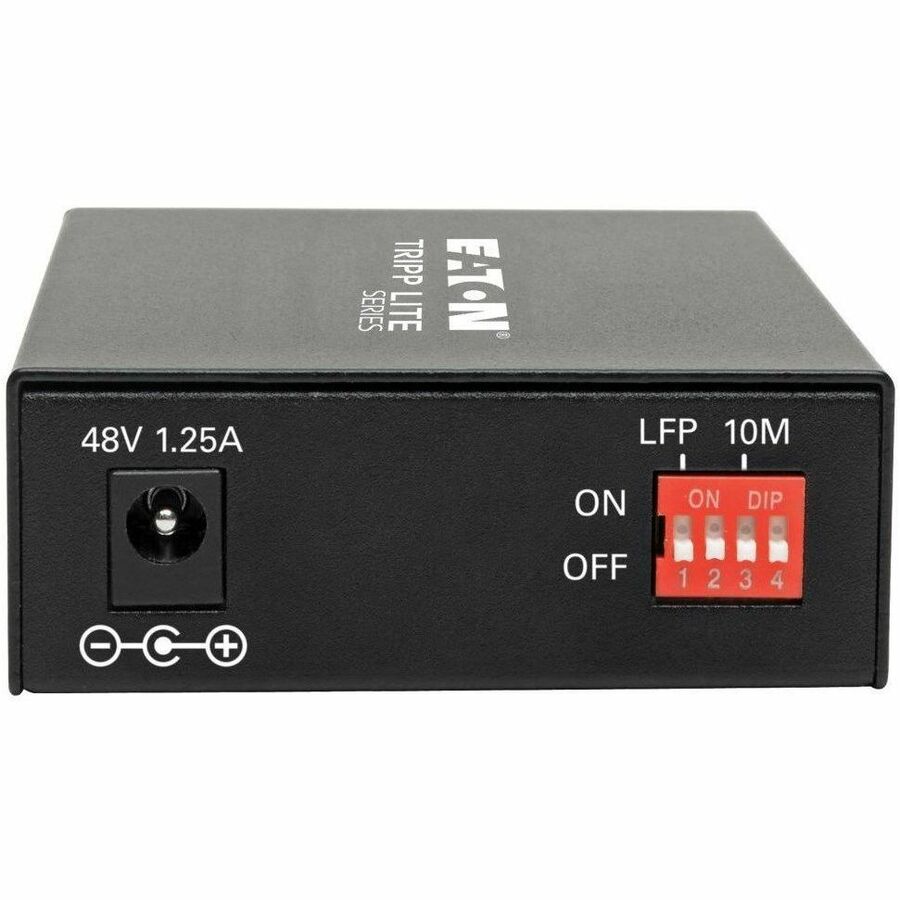 Eaton Tripp Lite Series Gigabit Singlemode Fiber to Ethernet Media Converter, PoE+ - 10/100/1000 SC, 1310 nm, 20 km (12.4 mi.) — N785-P01-SC-SM1