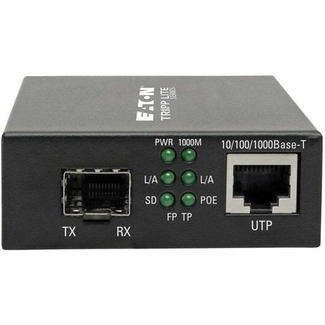 Eaton Tripp Lite Series Gigabit SFP Fiber to Ethernet Media Converter, PoE+ - 10/100/1000 Mbps — N785-P01-SFP