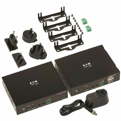 Eaton Tripp Lite Series HDMI over Fiber Extender Kit, Transmitter/Receiver, 4K 60 Hz, 4: 4: 4, RS-232, IR, Multimode LC, 985 ft. (300 m), TAA — B127F-1A1-MM-HH