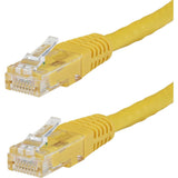 StarTech.com 6ft CAT6 Ethernet Cable - Yellow Molded Gigabit - 100W PoE UTP 650MHz - Category 6 Patch Cord UL Certified Wiring/TIA — C6PATCH6YL