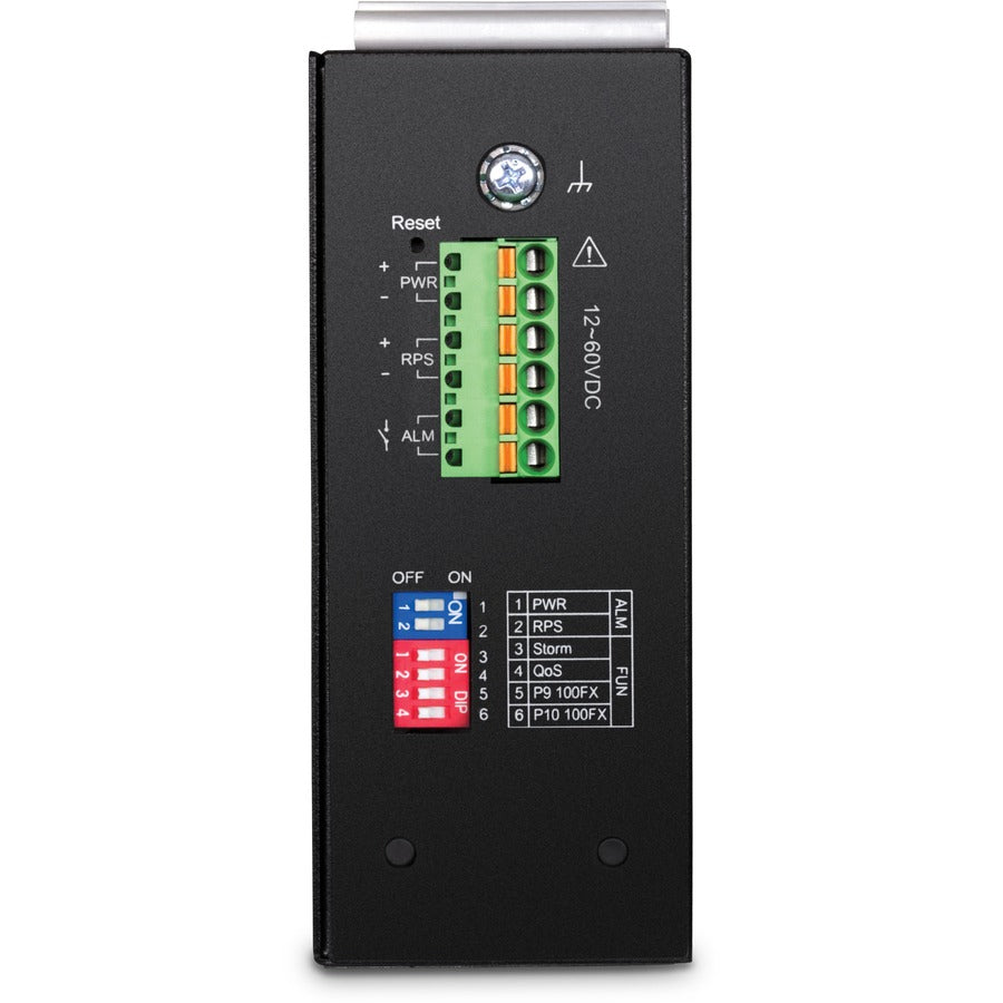 TRENDnet 10-Port Industrial Gigabit L2 Managed DIN-Rail Switch, TI-G102i, 8 X Gigabit, 2 X SFP Slots, DIN-Rail Mount, IP30, Ethernet Splitter, NDAA & TAA Compliant, Lifetime Protection, Black