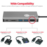 SIIG USB-C MST Video with Hub, LAN and PD 3.0 Docking - 7-in-1 MST Docking Station with 100W PD - MacOS for DP or HDMI Video — JU-DK0F11-S1