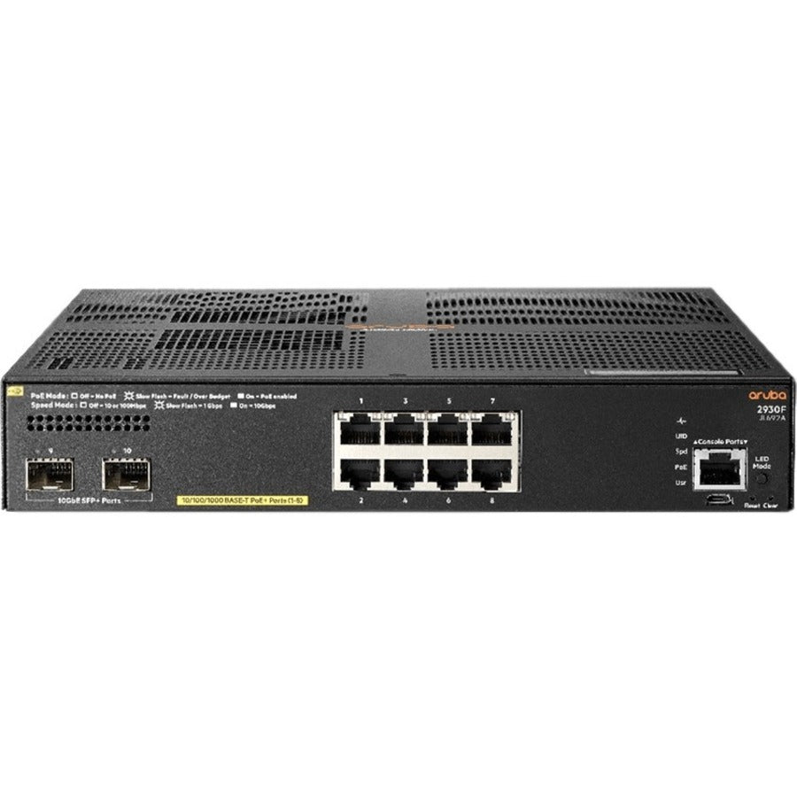 HPE 2930F 8G PoE+ 2SFP+ TAA Switch — JL692A#ABA