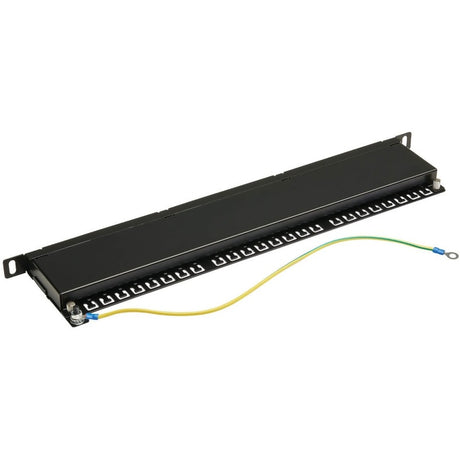 Tripp Lite by Eaton Cat6a 24-Port High-Density Shielded Patch Panel - Dual IDC, 568A/B, RJ45 Ethernet, 0.5U Rack-Mount — N252A-024-HUSHK
