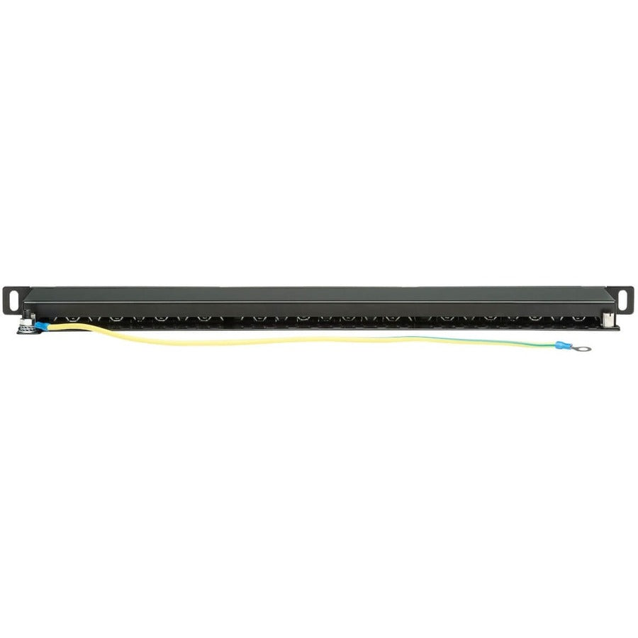 Tripp Lite by Eaton Cat6a 24-Port High-Density Shielded Patch Panel - Dual IDC, 568A/B, RJ45 Ethernet, 0.5U Rack-Mount — N252A-024-HUSHK