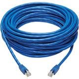 Eaton Tripp Lite Series Cat6a 10G Snagless F/UTP Ethernet Cable (RJ45 M/M), PoE, CMR-LP, Blue, 50 ft. (15.24 m), TAA — N261P-050-BL