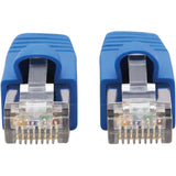 Eaton Tripp Lite Series Cat6a 10G Snagless F/UTP Ethernet Cable (RJ45 M/M), PoE, CMR-LP, Blue, 50 ft. (15.24 m), TAA — N261P-050-BL
