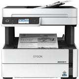 Epson WorkForce ST-M3000 Monochrome Multifunction Supertank Printer. Cartridge Free MFP with ADF & Fax Inkjet copier/Fax/Scanner-1200x2400 dpi Print-Automatic Duplex Print-1200 dpi Optical Scan-20 ppm-Up to 23k pages of ink-Wireless LAN — C11CG93201