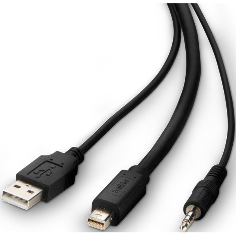 Belkin MiniDP to DP + USB A/B + Audio Passive Combo KVM Cable — F1DN1CCBL-MP6t
