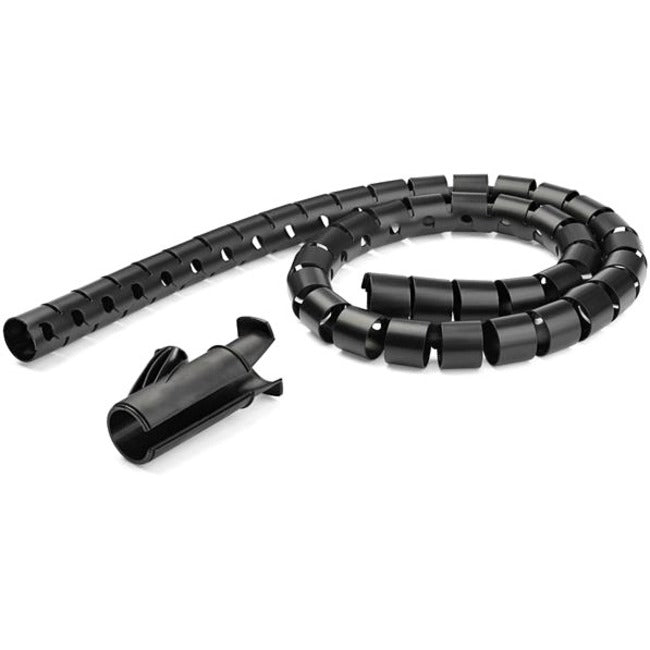 StarTech.com 2.5m / 8.2ft Cable Management Sleeve - Spiral - 25mm / 1" Diameter - W/ Cable Loading Tool - Expandable Coiled Cord Organizer — CMSCOILED2