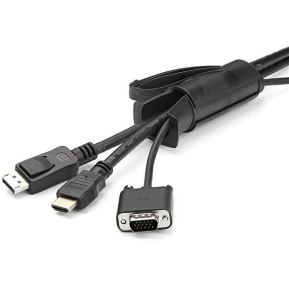 StarTech.com 2.5m / 8.2ft Cable Management Sleeve - Spiral - 25mm / 1" Diameter - W/ Cable Loading Tool - Expandable Coiled Cord Organizer — CMSCOILED2