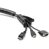 StarTech.com 2.5m / 8.2ft Cable Management Sleeve - Spiral - 25mm / 1" Diameter - W/ Cable Loading Tool - Expandable Coiled Cord Organizer — CMSCOILED2