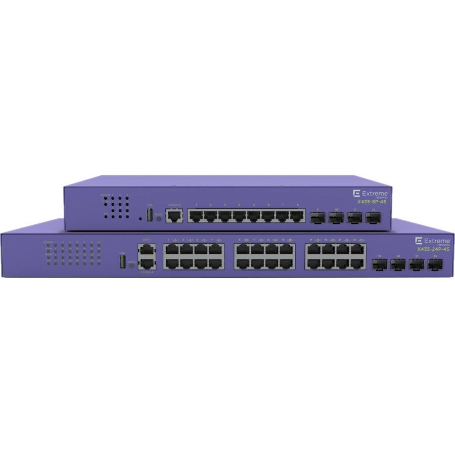 Extreme Networks ExtremeSwitching X435-8P-4S Ethernet Switch — X435-8P-4S