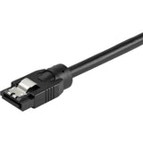 StarTech.com 0.3 m Round SATA Cable - Latching Connectors - 6Gbs SATA Cord - SATA Hard Drive Power Cable - (SATRD30CM) — SATRD30CM