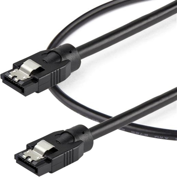 StarTech.com 0.3 m Round SATA Cable - Latching Connectors - 6Gbs SATA Cord - SATA Hard Drive Power Cable - (SATRD30CM) — SATRD30CM