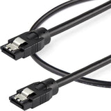 StarTech.com 0.3 m Round SATA Cable - Latching Connectors - 6Gbs SATA Cord - SATA Hard Drive Power Cable - (SATRD30CM) — SATRD30CM