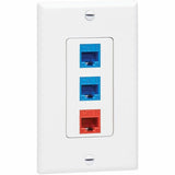 Tripp Lite by Eaton Single-Gang Faceplate, Decora Style - Vertical, White — N042D-100-WH