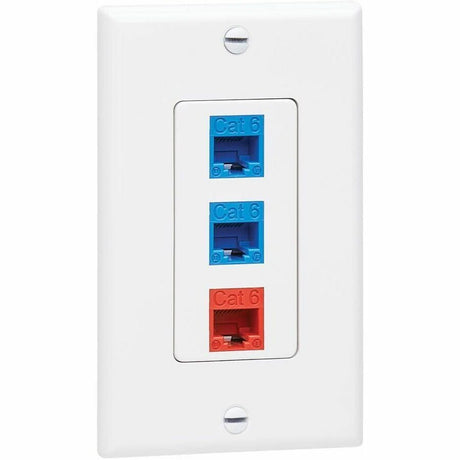 Tripp Lite by Eaton Single-Gang Faceplate, Decora Style - Vertical, White — N042D-100-WH