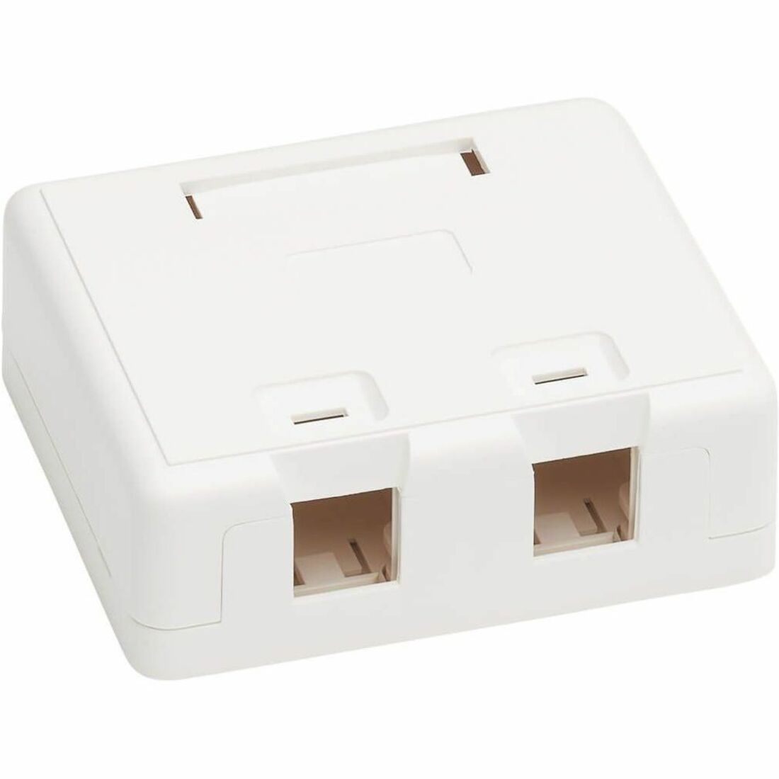 Tripp Lite by Eaton Surface-Mount Box for Keystone Jack 2-Port Wall Celling White — N082-002-WH