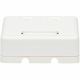 Tripp Lite by Eaton Surface-Mount Box for Keystone Jack 2-Port Wall Celling White — N082-002-WH