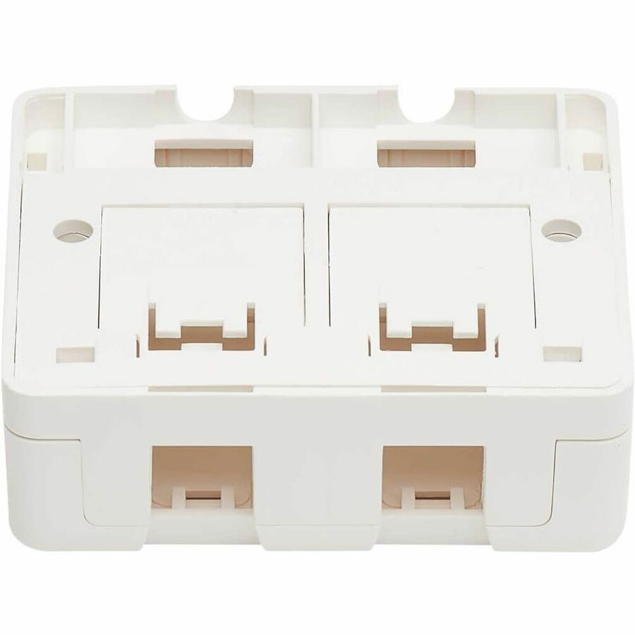 Tripp Lite by Eaton Surface-Mount Box for Keystone Jack 2-Port Wall Celling White — N082-002-WH