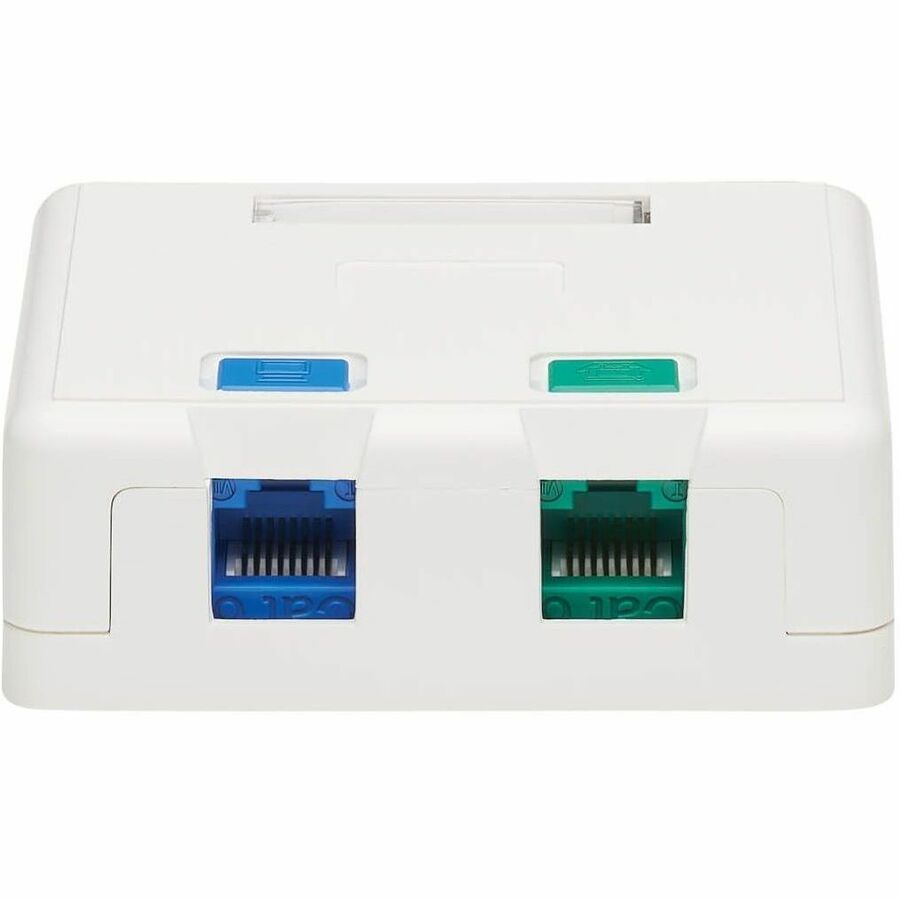 Tripp Lite by Eaton Surface-Mount Box for Keystone Jack 2-Port Wall Celling White — N082-002-WH